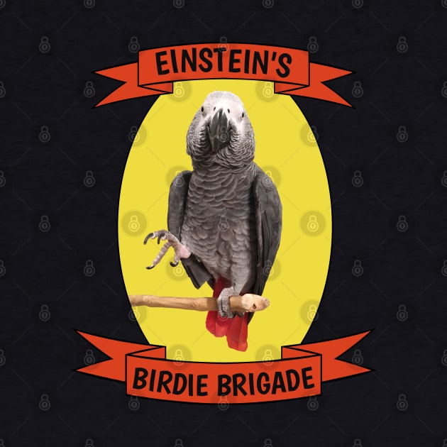 Birdie Brigade African Grey Parrot T-Shirt by Einstein Parrot